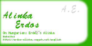 alinka erdos business card